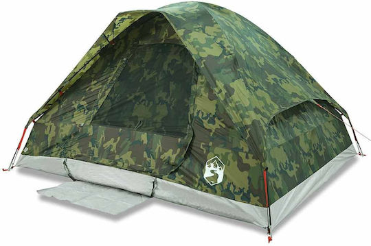 vidaXL Camping Tent Green 3 Seasons for 6 People