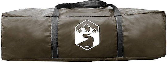 vidaXL Camping Tent Tunnel Brown for 4 People 260x276x179cm