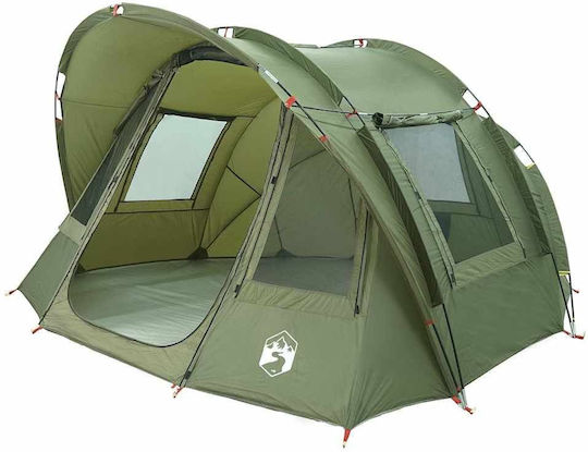 vidaXL Fishing Tent Tunnel Green for 2 People 330x315x176cm