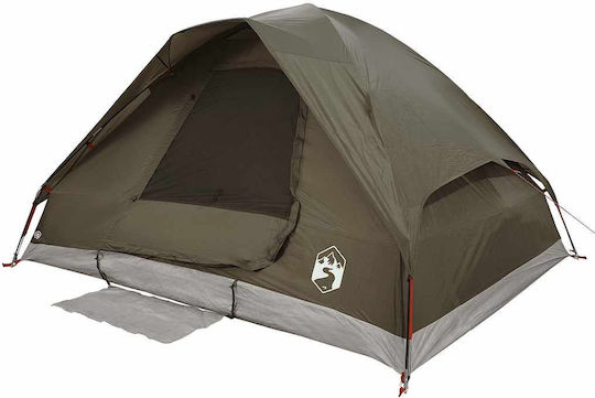 vidaXL Camping Tent Igloo Brown for 6 People