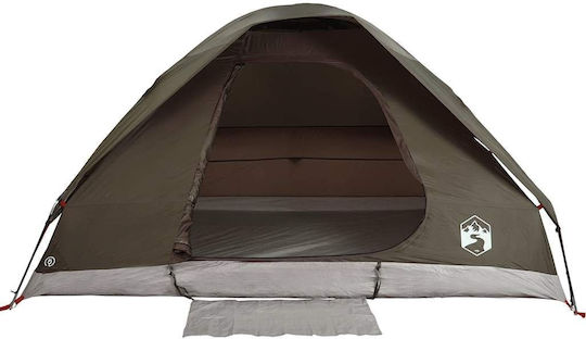 vidaXL Camping Tent Igloo Brown for 6 People