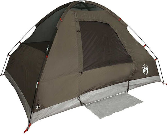 vidaXL Camping Tent Igloo Brown for 6 People