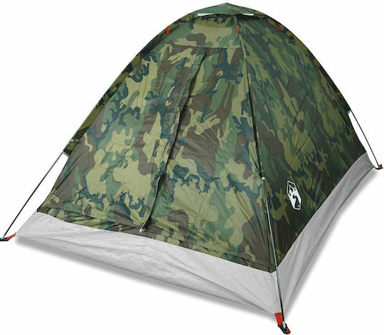 vidaXL Camping Tent Green 3 Seasons for 4 People