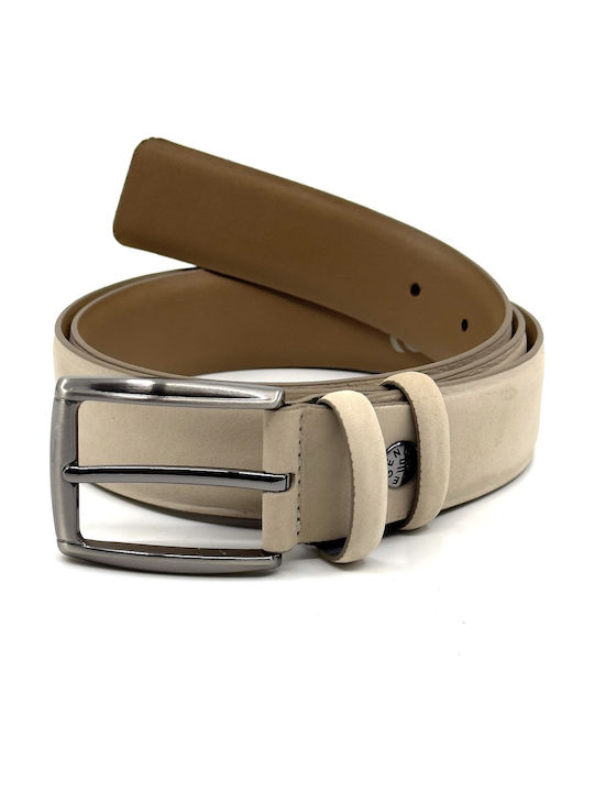 Men's Belt Leather Beige