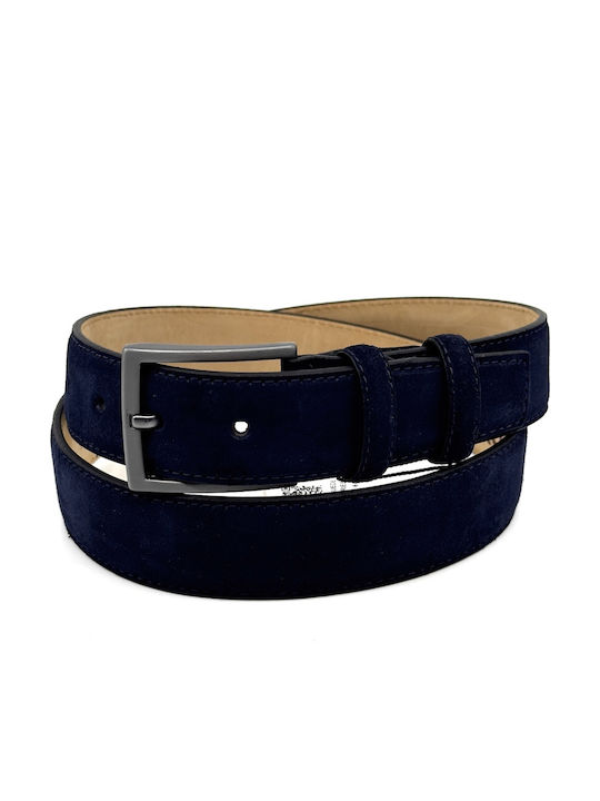Ανδρική Ζώνη Δερμάτινη Μπλε LC-02-BLUE