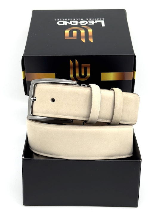 Men's Belt Leather Beige