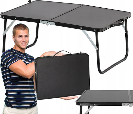 Tabelle Stahl für Camping Klappbar 60x42x27cm Schwarz
