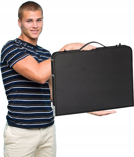 Tabelle Stahl für Camping Klappbar 60x42x27cm Schwarz