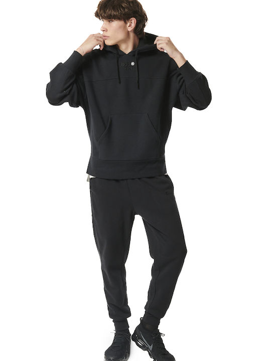 Body Action Sweatshirt Fleece with Hood Black