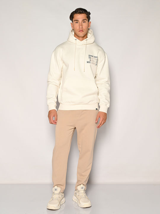 Sweatshirt mit Kapuze Ecru
