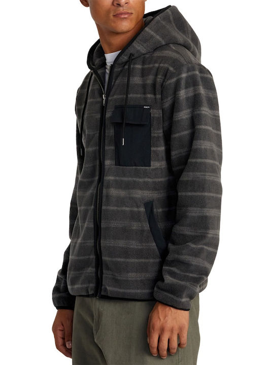 Cardigan Bărbați Fleece Cu Glugă Multicolor