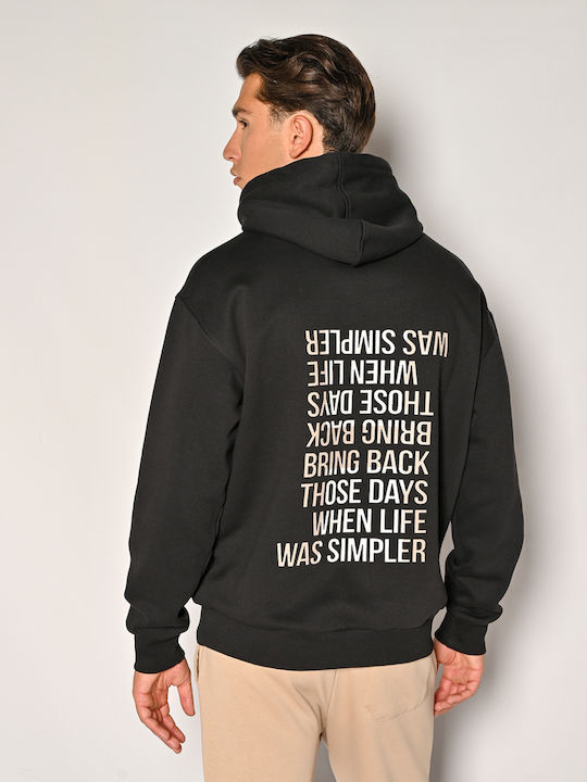 Sweatshirt with Hood Black