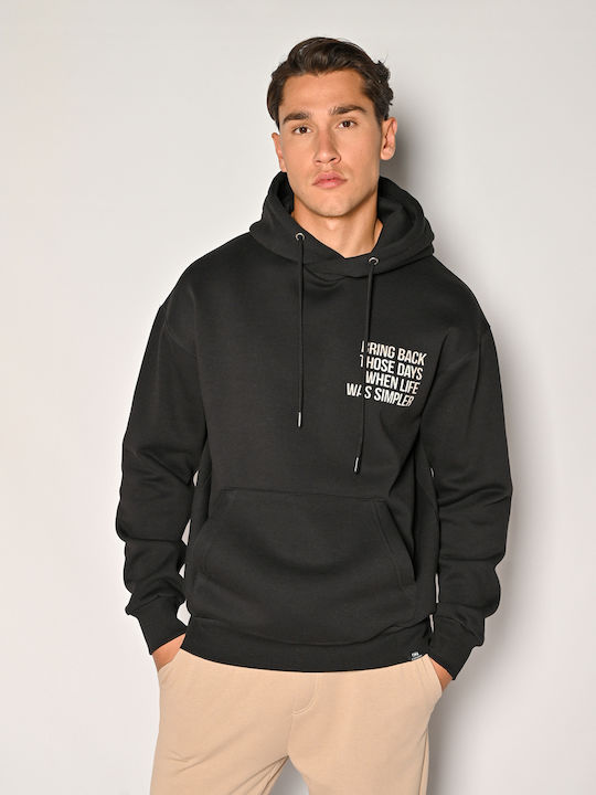 Sweatshirt with Hood Black