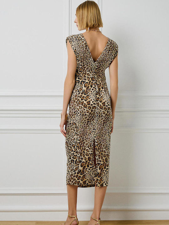 Sommer Midi Damenkleid Beiges