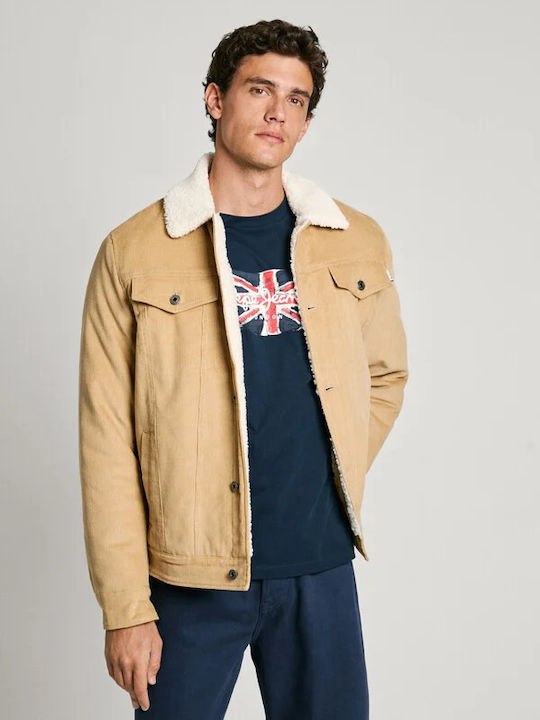 Pepe Jeans Denim Jacket Malt Beige Beige