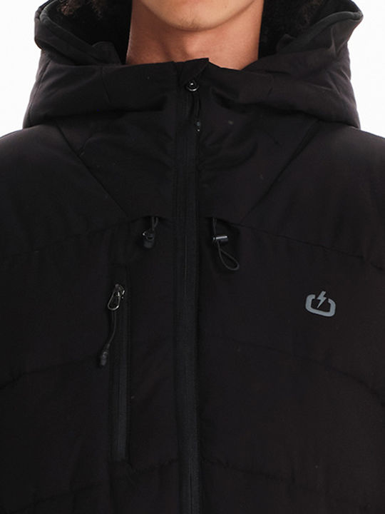 Winter Jacket Puffer Waterproof and Windproof Black