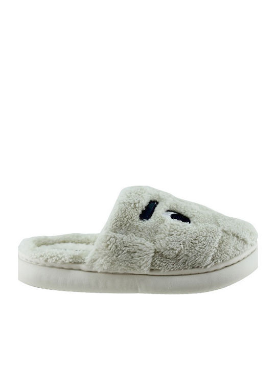Winter Women's Slippers with Fur Beige G-CW234330