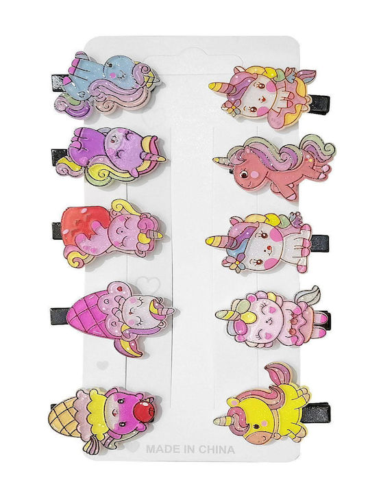 4teen-4ty Set Kids Hair Clips with Unicorn Hair Clips 10 Pieces 4teen-4ty Set Kids Hair Clips with Unicorn Hair Clips 10 Pieces
