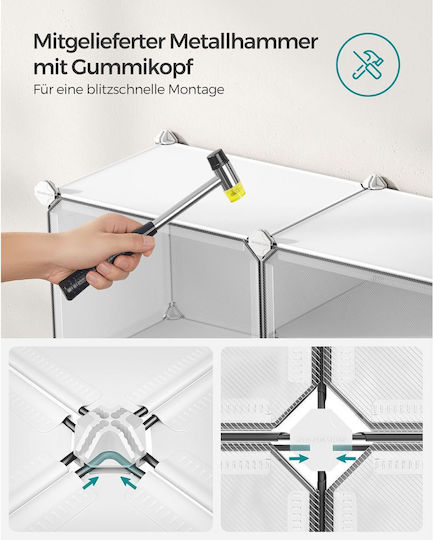 Plastik Schuhschrank 94x32x124cm