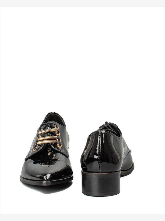 Leather Women's Moccasins in Black Color