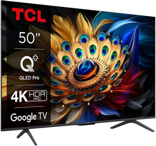 TCL Smart Τηλεόραση 50" 4K UHD QLED C655 HDR (2024) 50C655
