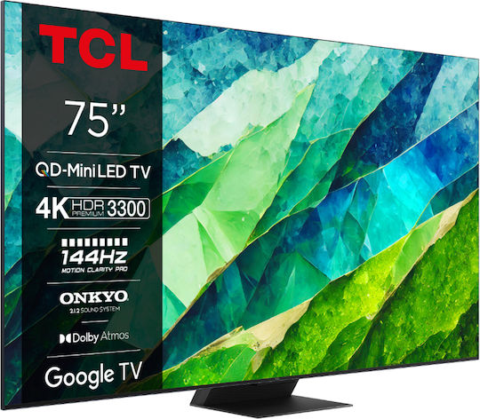 TCL Smart Τηλεόραση 75" 4K UHD Mini LED C855 HDR (2024) 75C855