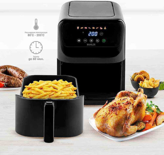 Muhler Friteuză cu aer 5lt Negru MFX-515