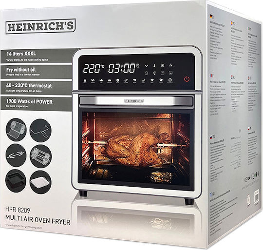 Heinrich's HFR 8209 Air Fryer 14lt Ασημί