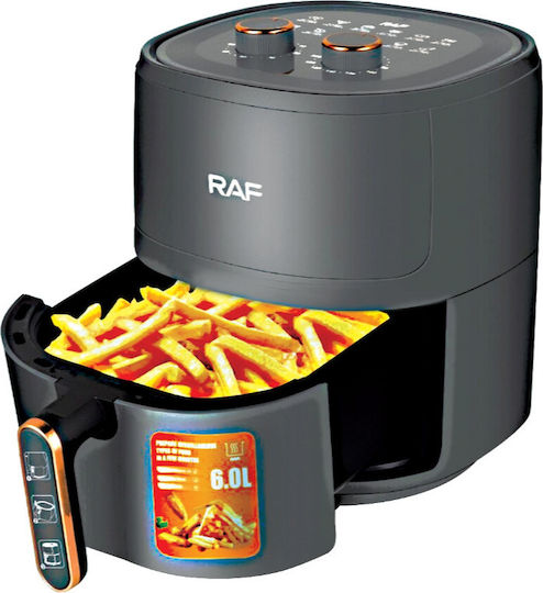 Raf R-5325 Heißluftfritteuse 6Es Schwarz