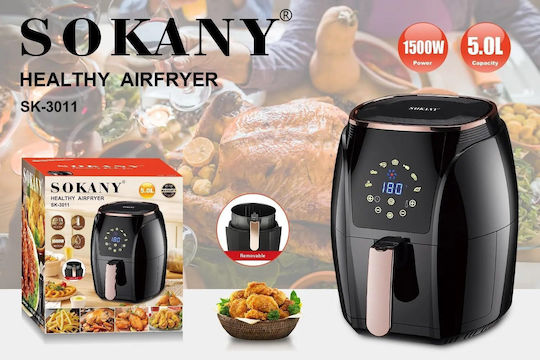 Sokany Heißluftfritteuse mit Wi-Fi 5Es Schwarz SK-3011