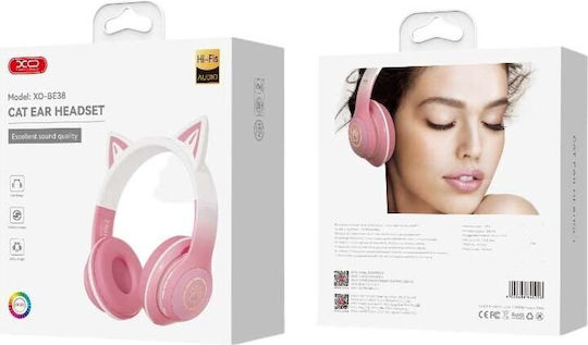 XO Kabellose Bluetooth Kinder Am Ohr Kopfhörer mit 6.5 Stunden Betriebszeit Rosa