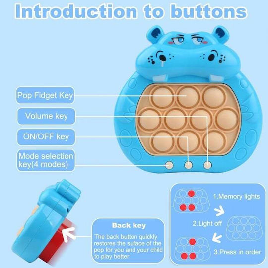 ToyMarkt Pop it Fidget Σιλικόνης Μπλε