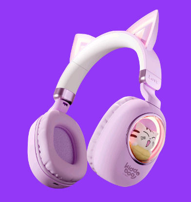 Kiddoboo Delulu Fără fir Bluetooth On Ear Căști cu 6 ore de Funcționare Aurii
