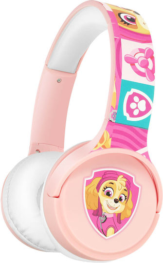 Paw Patrol Bluetooth Wireless On Ear Headphones with 20 hours of Operation Pink
