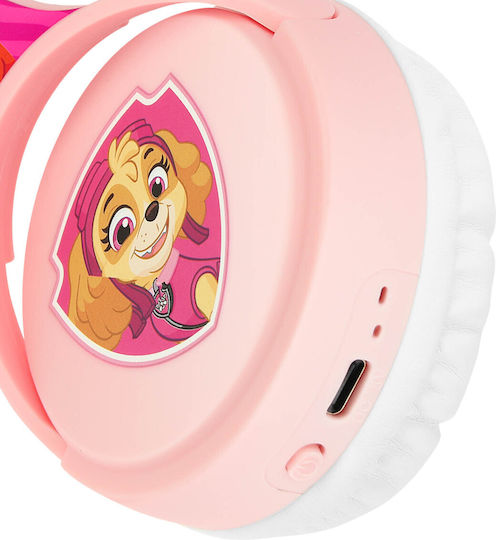 Paw Patrol Bluetooth Wireless On Ear Headphones with 20 hours of Operation Pink