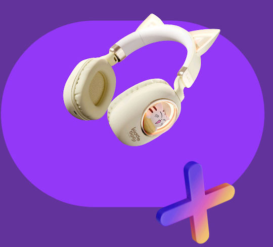 Kiddoboo Delulu Bluetooth Wireless On Ear Headphones with 6 hours of Operation Gold