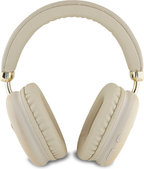 Guess Saffiano Fără fir / Cu fir Over Ear Căști și Încărcare Rapidă Gold