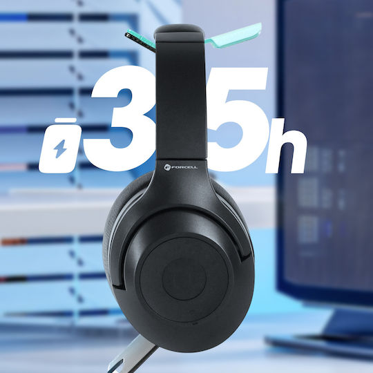 Forcell F-AUDIO Sonic Aura Bluetooth Wireless On Ear Headphones with 35 hours of Operation Black