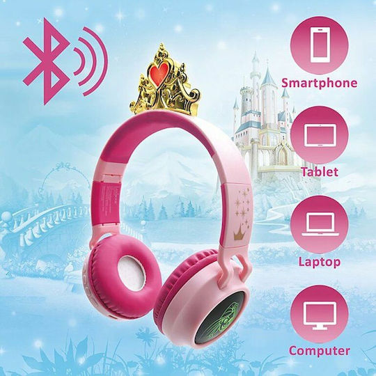Lexibook Disney Princess Ασύρματα / Ενσύρματα On Ear Ακουστικά Ροζ