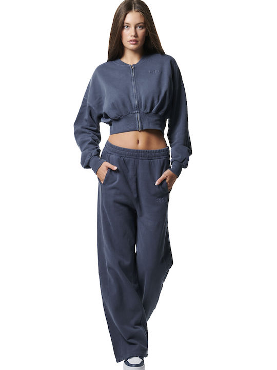 Body Action Women's Cropped Cardigan Blue