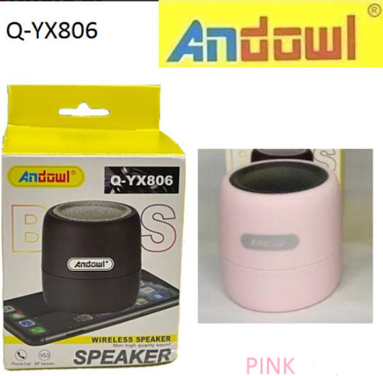 Andowl Q-YX806 Ηχείο Bluetooth 5W Ροζ