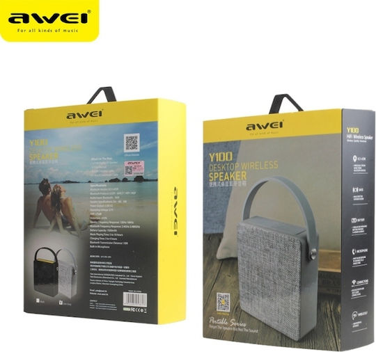 Awei Y100 Boxă Bluetooth cu Durată de Baterie până la 4 ore Negru