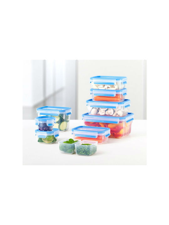 Tefal Microwave Plastic Lunch Box Clip & Close Blue 1100ml