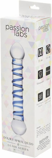Passion Labs Dildo din sticlă Albastru 21cm