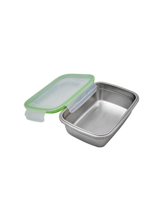Sidirela Δοχείο Φαγητού Inox Ασημί με Μαυρο Καπάκι 850ml