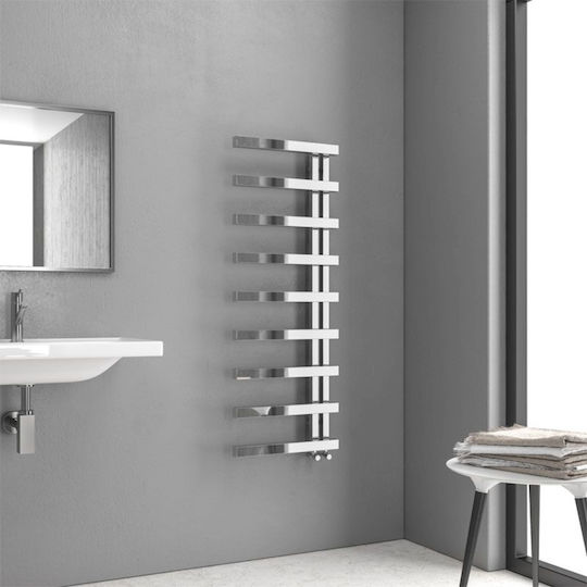 Karag Design Πετσετοκρεμάστρα Μπάνιου 900x500 272kcal/h Ασημί