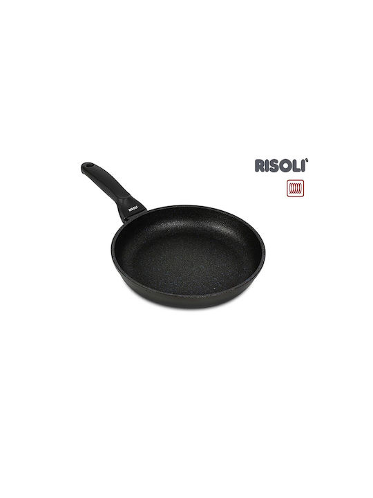 Risoli Blackplus Τηγάνι από Χυτό Αλουμίνιο με Επίστρωση από Πέτρα 24cm