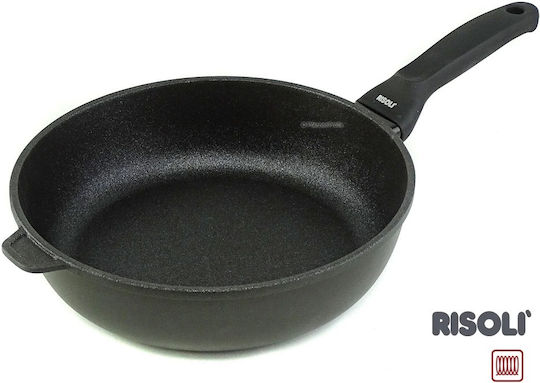 Risoli Blackplus Pan made of Cast Aluminum with Stone Coating Black 28cm