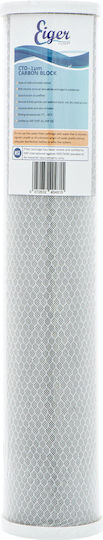 Eiger Water Filter Replacement Central Water Filtration System made of Activated Carbon 20" Big-Blue 5 μm