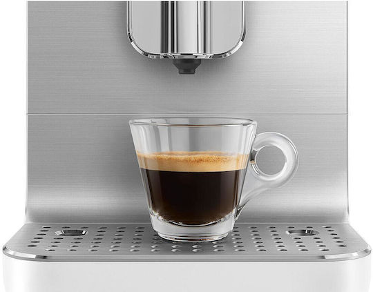 Smeg Automatic Espresso Machine 1350W Pressure 19bar with Grinder White BCC13WHMEU